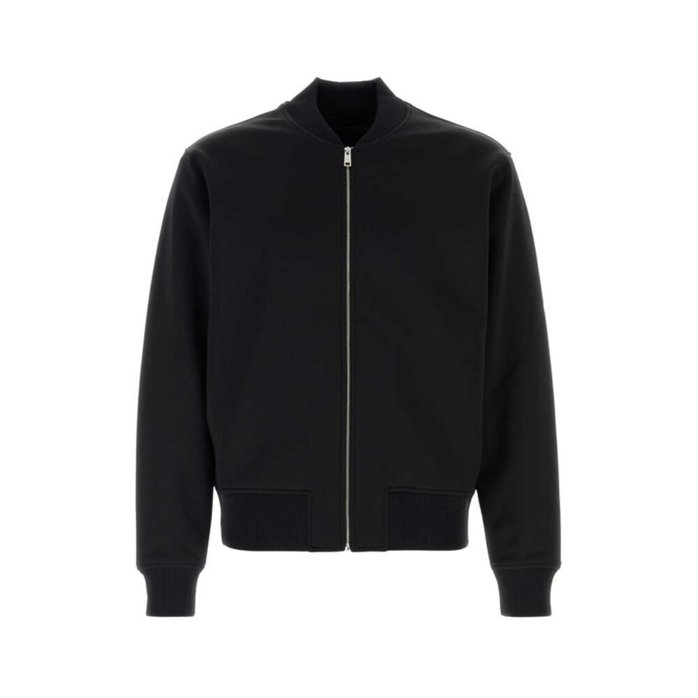 Prada Men Black Stretch Polyester Bomber Jacket